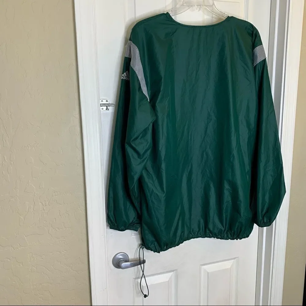 Adidas Pullover Windbreaker Lightweight Jacket Green Size 2XL